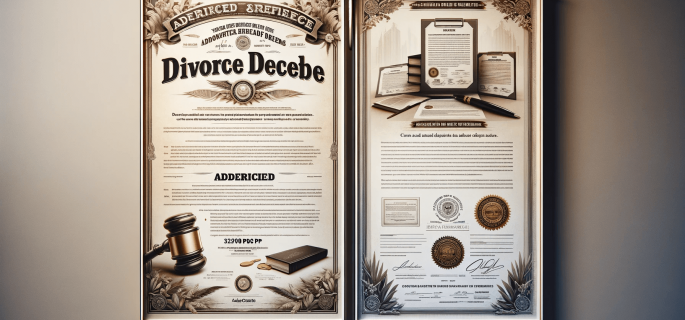 离婚证明（Divorce Certificate）附加证明书