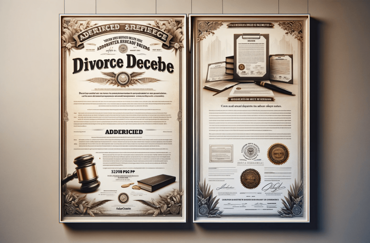 离婚证明（Divorce Certificate）附加证明书